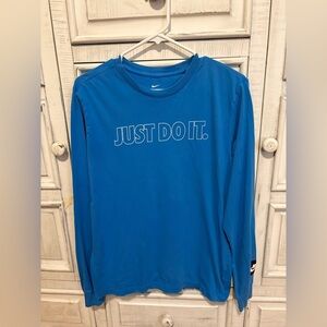 Nike Blue “Just do it” Long Sleeve T-Shirt